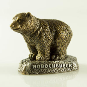 Купить сувенир "Медведь на подставке с надписью Новосибирск"